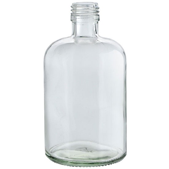 Clear Apothecary Glass Bottle Threaded Neck