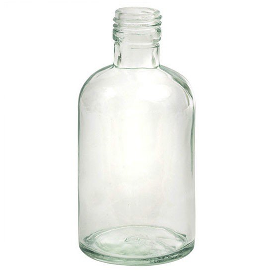 Clear Apothecary Glass Bottle With Threaded Neck