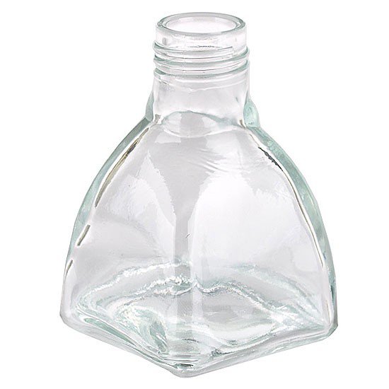 Diamond Clear Glass Bottle Threaded Neck