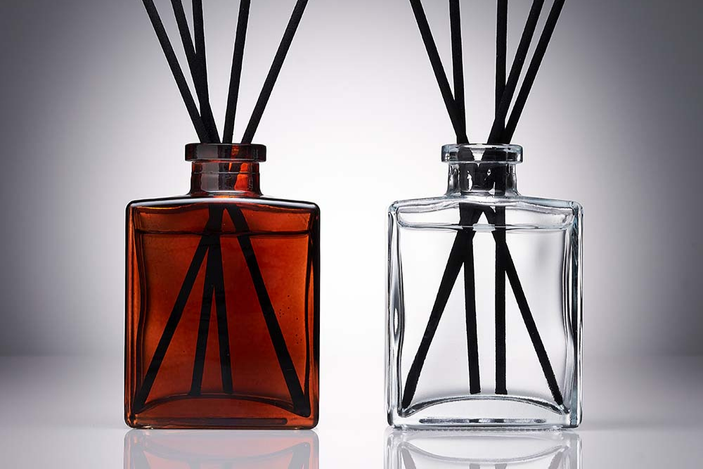 Transparent and Colored Glass Bottles