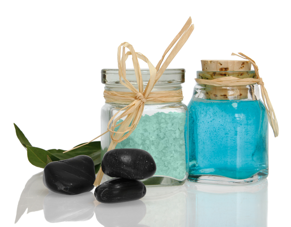 Glass Jars with Beauty Products
